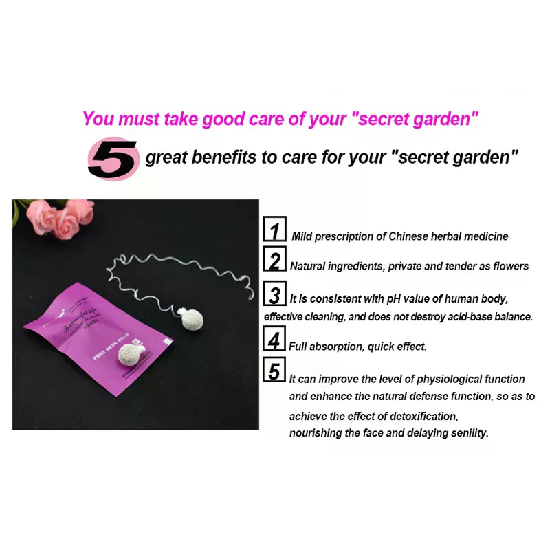 1Pcs Herbal Tampon For Women Vaginal Detox Yoni Pearls Women's Health Obat Vaginal Treatment Tampons Medicinal Clean Point