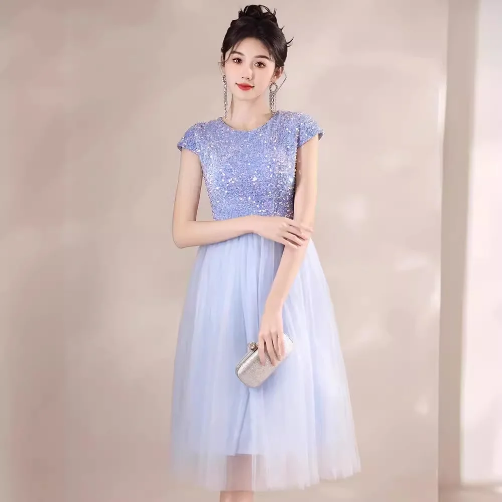 Choir Performance Female Junior Graduation Bridesmaid Host Recitation Opening Dance Evening Dress Clothing Short Women's