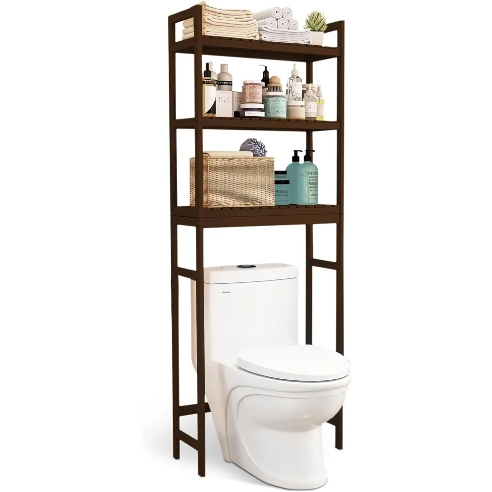 Elegant Bathroom Space Saver Shelf | Universal Bathroom Over Toilet Storage Cabinet | Fits All Toilets | Easy Assembly Over