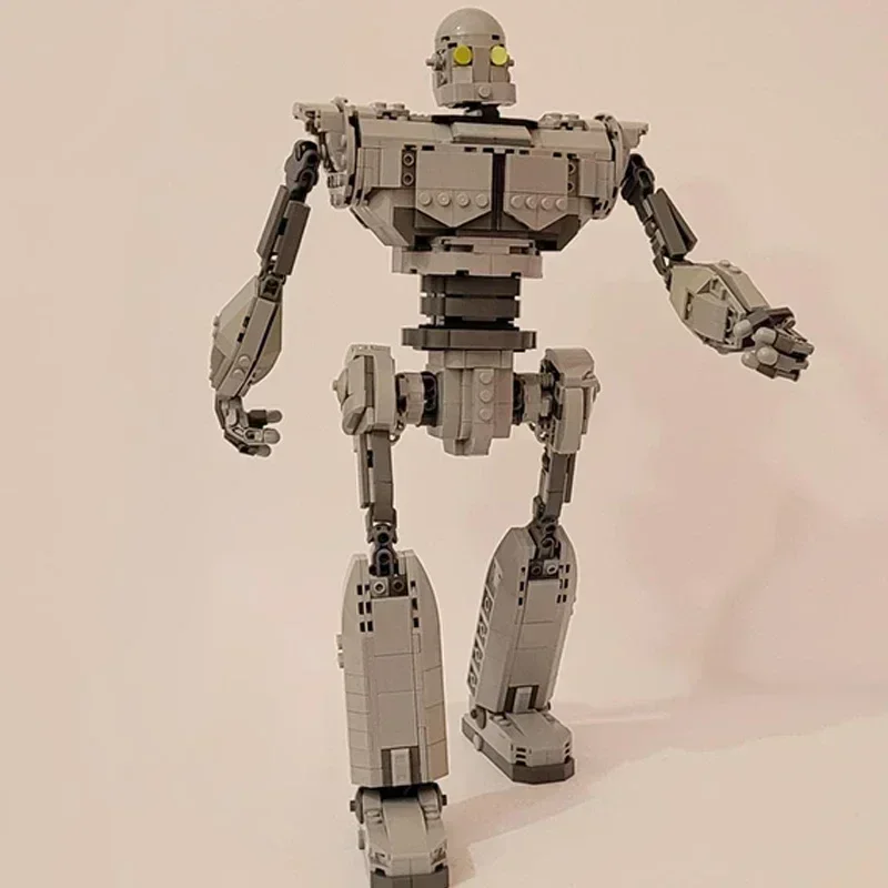 Moc อาคารอิฐภาพยนตร์ที่มีชื่อเสียงรุ่น Iron Giant ทหารเทคโนโลยี Modular Blocks ของขวัญของเล่นคริสต์มาส DIY ชุดประกอบ