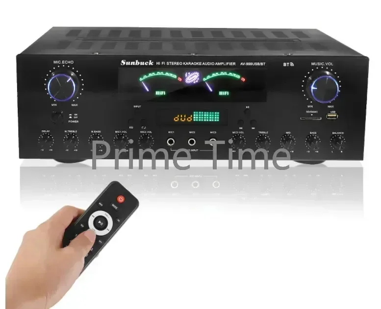 Big power 1200W Remote Control Bluetooth 7 Channel Audio Power Amplifier AV Amp Speaker Support FM USB SD Cards