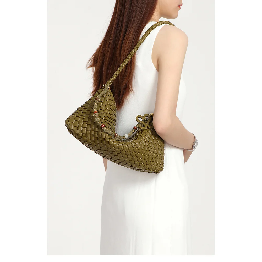2026 New Edition Unisex Crossbody Bag with Subtle Design, Mother-Daughter Handbag, Premium Handcrafted Knitted Dumpling Bag