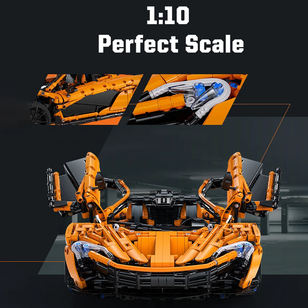 Technical Smiling Assassin Hypercar Supercar,1:10 Concept Sports Car 3617PCS Model Building Blocks Kits MOC61513 Gift for Adults