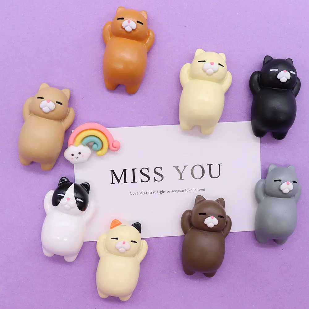 Single Sale 1pcs Resin Shoe Charms Kawaii Cat Children Adorable Decorations Hole Slipper Accessories For Clogs Pins Kids Gift