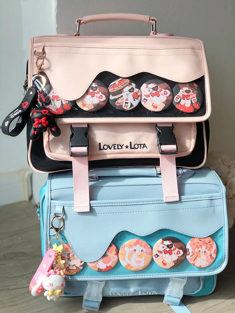 Japanese Sweet Cream Snack Lta Bag College Style Jk Uniform Bag for Women Large Capacity Double Shoulder Messenger Bag Girl