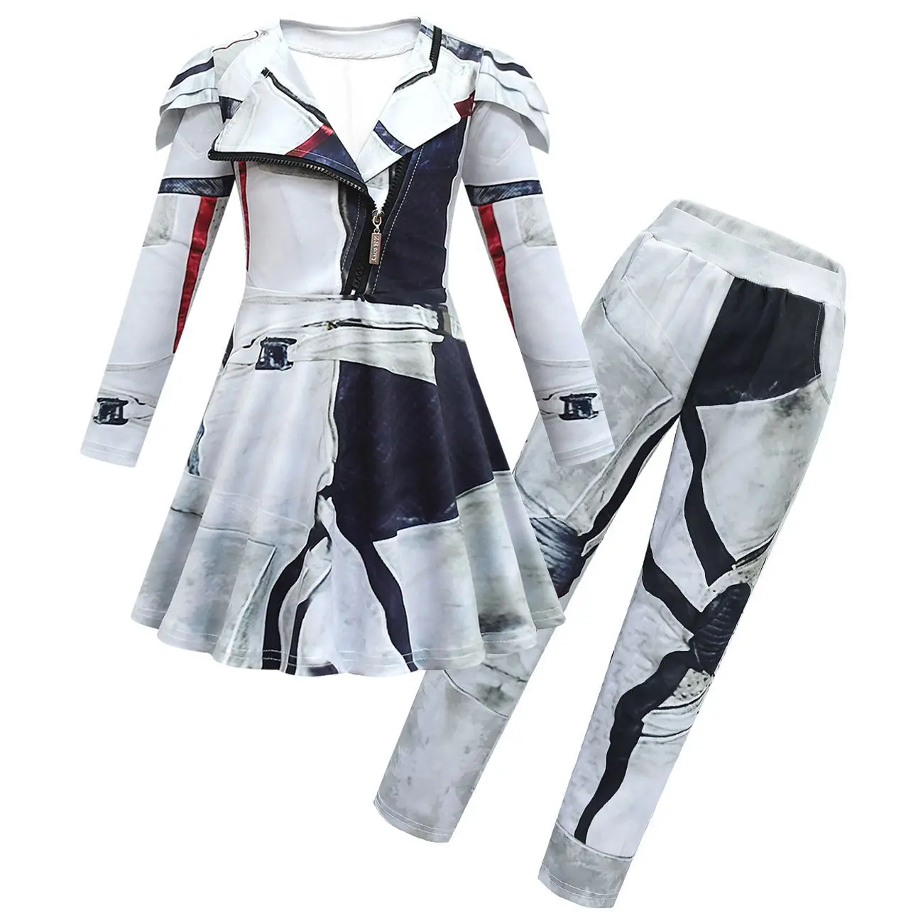 Kids Halloween D-Descendants 3 Costume for Girls Jay Carlos Cosplay Clothes Fantasia Clothes Birthday Party Fancy Dress for Kids