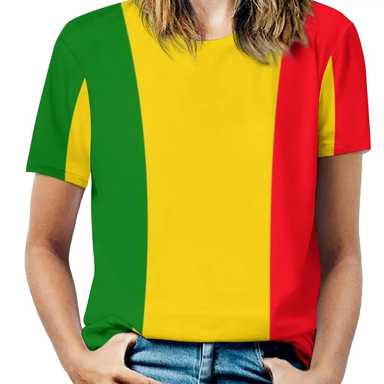 Reggae Vibes Women\'S T-Shirt New Fashion Printed Zipper V-Neck Short Sleeve T Shirts Casual Plus Size Graphic Design Style