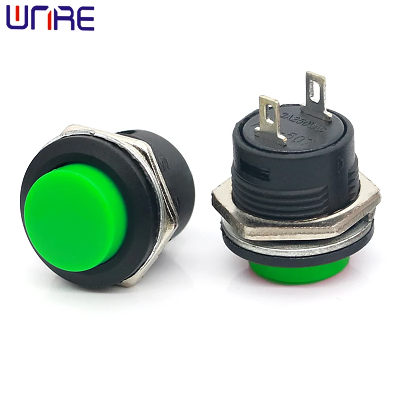 Round PBS1-07 Self Resetting Jog Switch Waterproof Button Switch Small Button Switch Car Mini Boat Type Switch 1/5/10Pcs