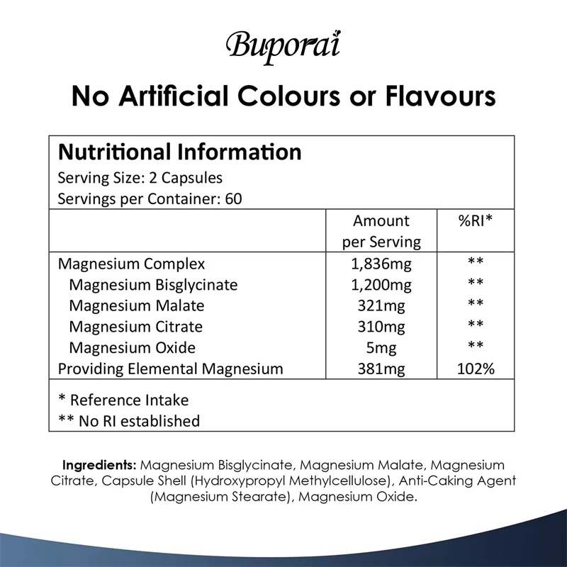 Magnesium 4-in-1 Complex - Supports The Nervous System, Promotes Healthy Sleep and Muscle Relaxation, and Relieves Stress