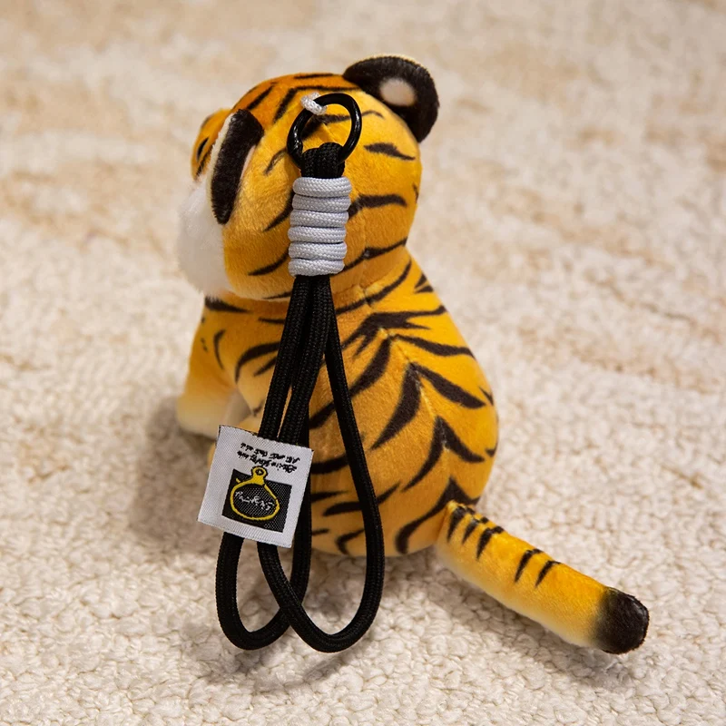 TreasuringU الكرتون الحيوانات ألعاب من القطيفة قلادة Kawaii النمر الأسد محشوة دمية لينة مفتاح سلسلة لطيف الزرافة بلوشي هدية الكريسماس