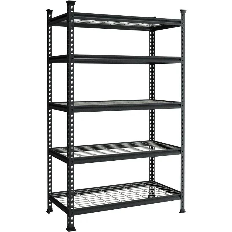 

WORKPRO 5-Tier Metal Storage Shelving Unit, 48”W x 24”D x 72”H, Adjustable Storage Rack Heavy Duty Shelf, 4000 lbs Load