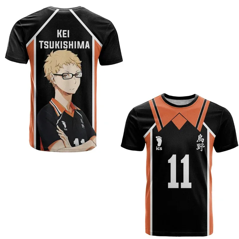 

New Fashion Anime Haikyu!! 3D Printed T-shirt Casual Round Neck Short-sleeved Unisex Sports Man T-shirt