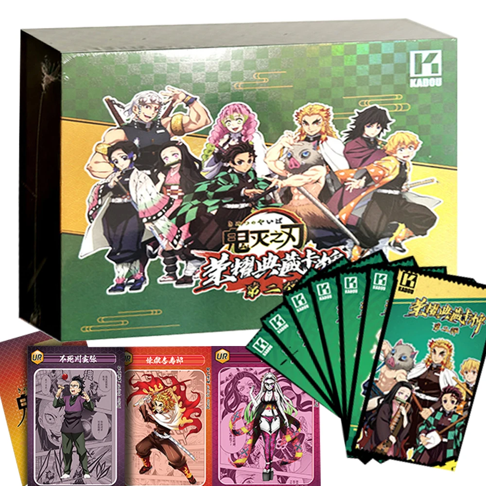 

Demon Slayer Collection Cards Booster Box Anime Popular Characters Nezuko Tanjirou Cards Playing Board Game Toys For Kids Gifts