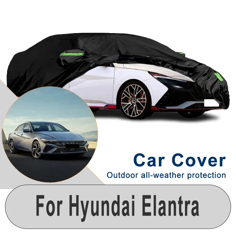 

For Hyundai Elantra Car Cover - Winter & Summer Outdoor Protection, Snowproof Dustproof Waterproof Sunproof Vehicle Shield