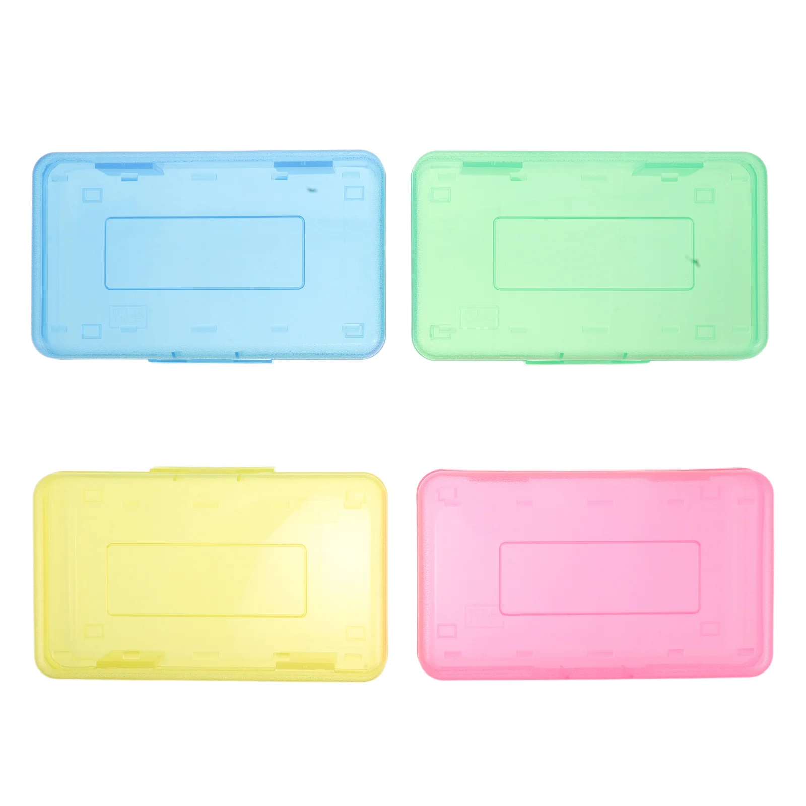 

4Pcs Transparent Colored Pencil Box Plastic Organizer Large Capacity Case School Supplies Classroom Pen Storage