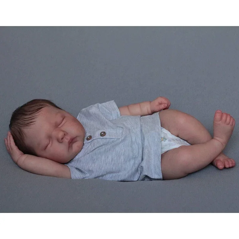 48cm Newborn Baby Doll Willa Soft Cuddly Body Lifelike Soft Touch 3D Skin with Visible Veins Art Doll