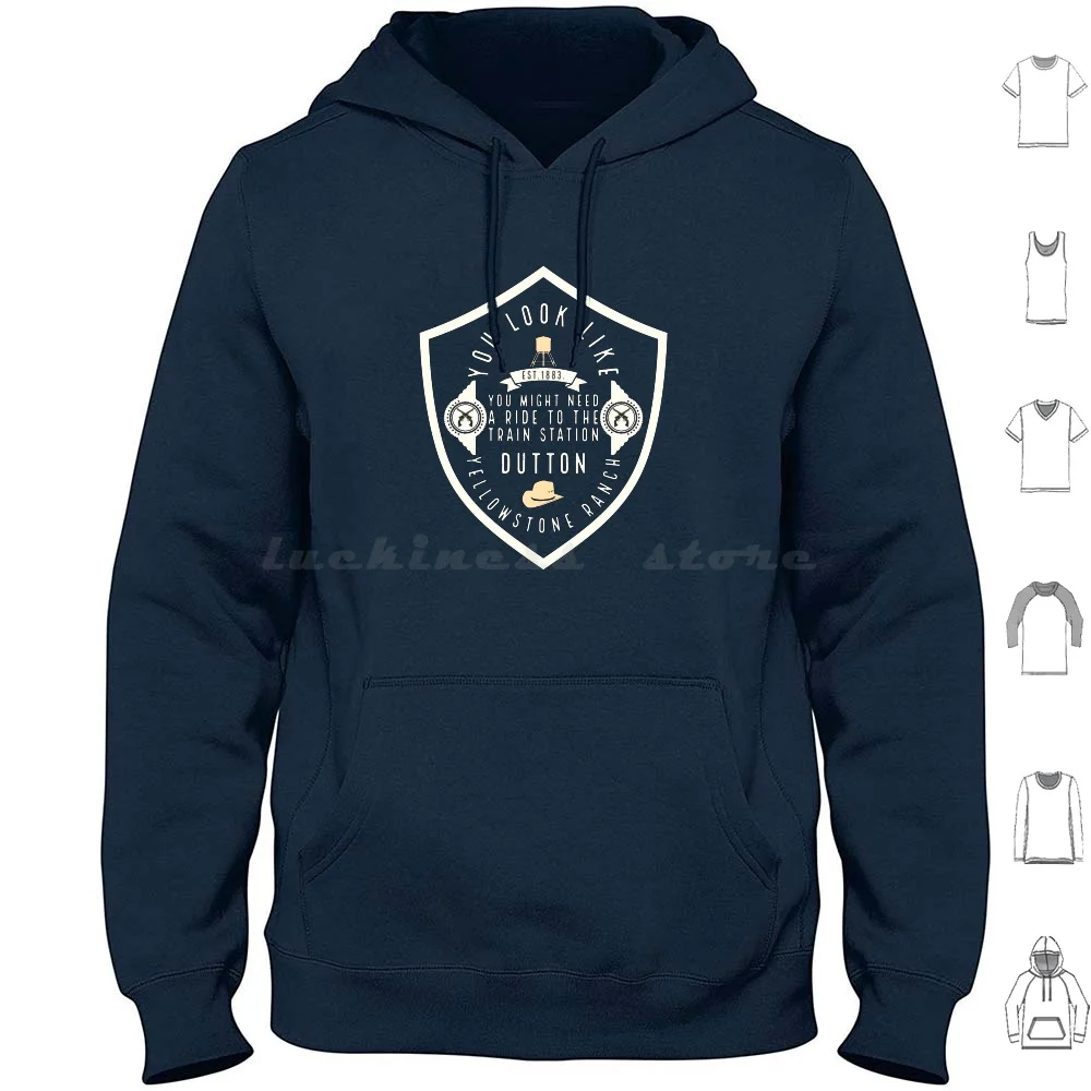 You Look Like You Might Need A Ride To The Train Station Hoodie Cotton Long Sleeve Dutton Ranch Beth Dutton Yellowstone Tv