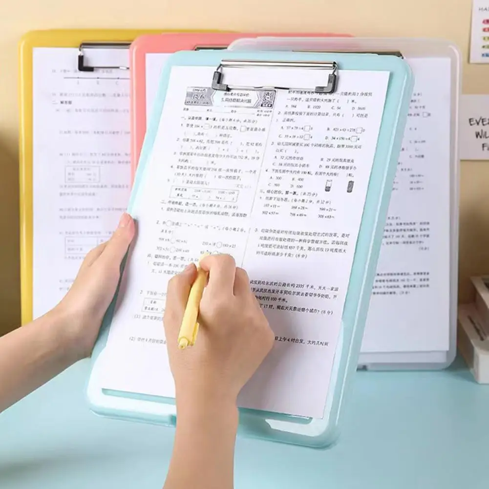 Foldable Clipboard Compact Writing Surface Waterproof Nursing Student Clipboard with Storage Compartments Foldable A4 for Nurses