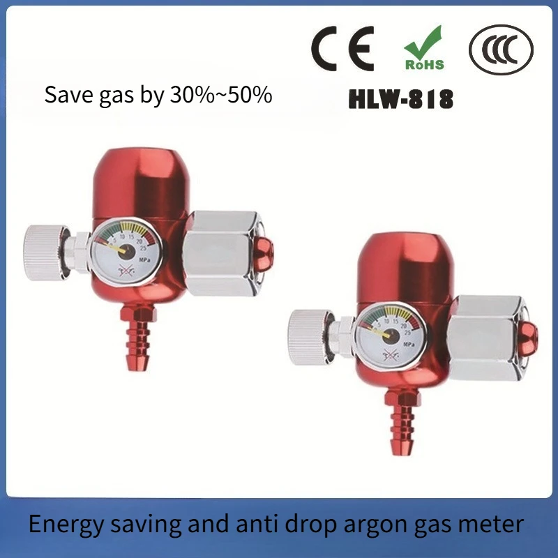 Pressure gauge anti drop 818 argon gas gauge pressure regulator gauge argon arc welding pressure reducing valve saves 50% gas