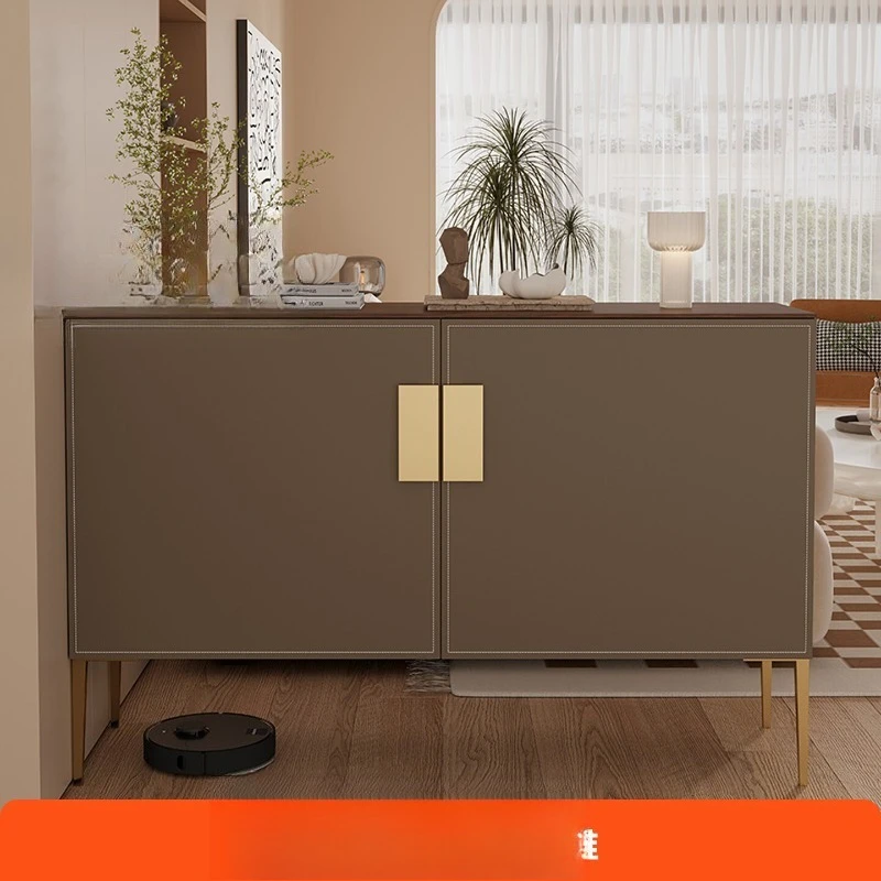 

Italian medieval shoe cabinet, household entrance door cabinet, foyer partition cabinet against the wall, solid wood saddle lea