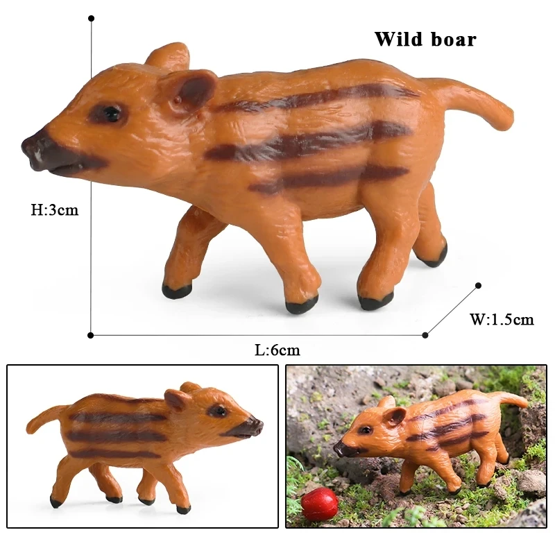 Oenux Geflügel Nutztiere Modell Simulation Schwein Schweine Sau Stachelschwein Wildschwein Actionfiguren Figur Schönes pädagogisches Kinderspielzeug – Detail 13