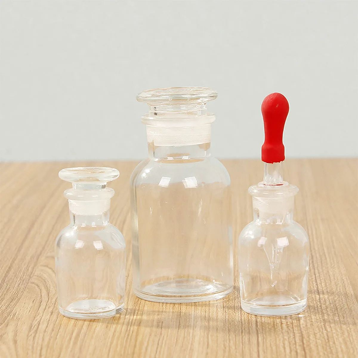 

1Set Transparent Glass Dropping Bottle 30ml Rubber Head Dropper Refillable Reusable for Essential Oils Laboratory Supplies