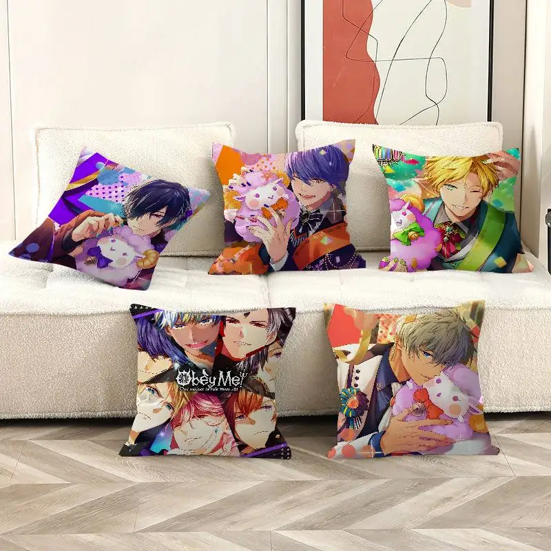 O-Obey M-Me Office Cushion Pillowcase Car Cushion Cover45X45CM Lumbar Pillowcase Sofa Pillowcover