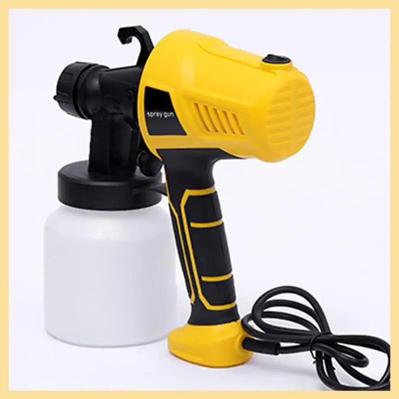 

GOOD-1 PCS 800Ml Spraying Electric Spray Power Tools 500W Household Paint Sprayer Yellow Flow Control Airbrush Spray Tool EU Plu