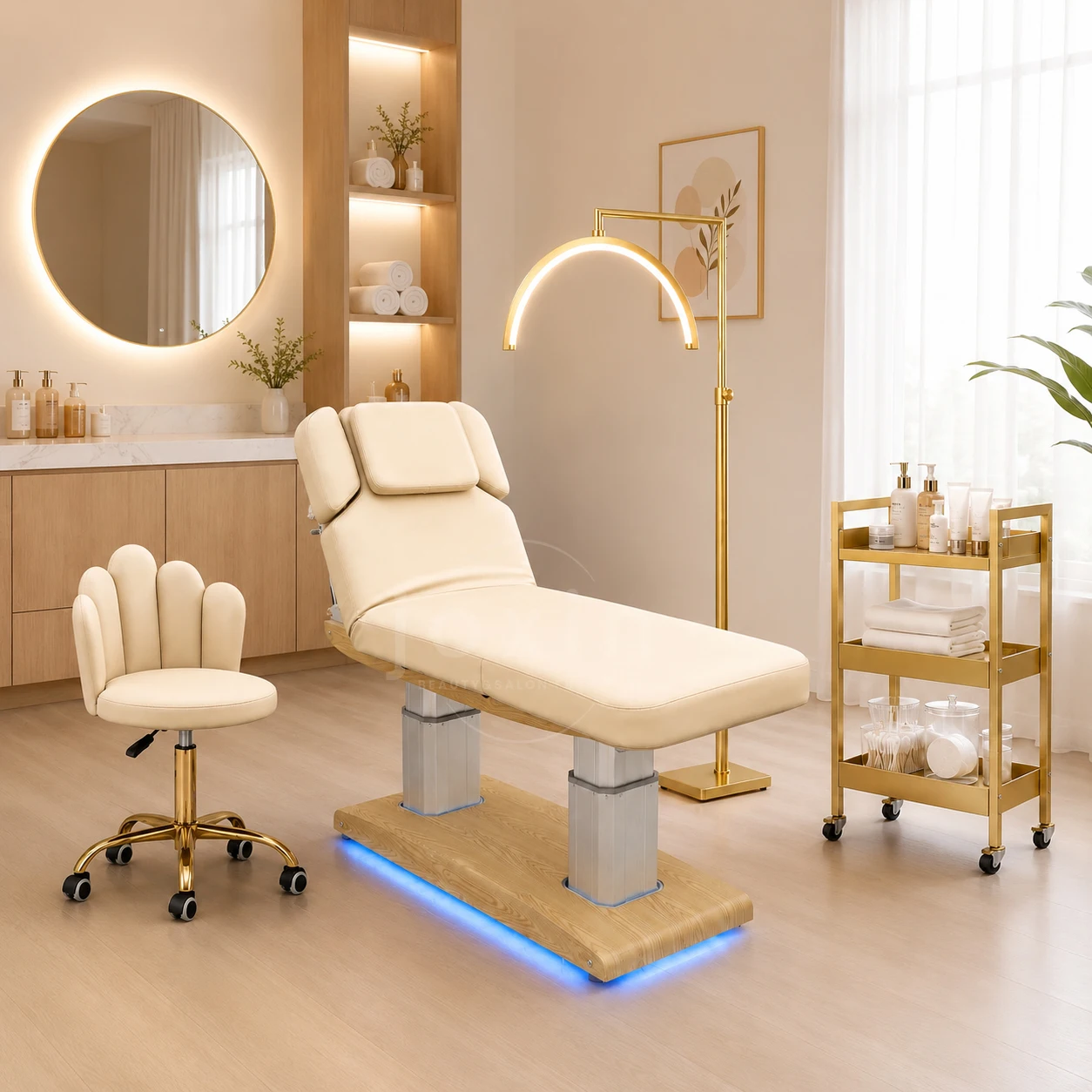JOXIN Electric Facial Bed with Multi Motor Height Adjustment and Face Cradle for Cosmetic Treatments for Professional Salon Use