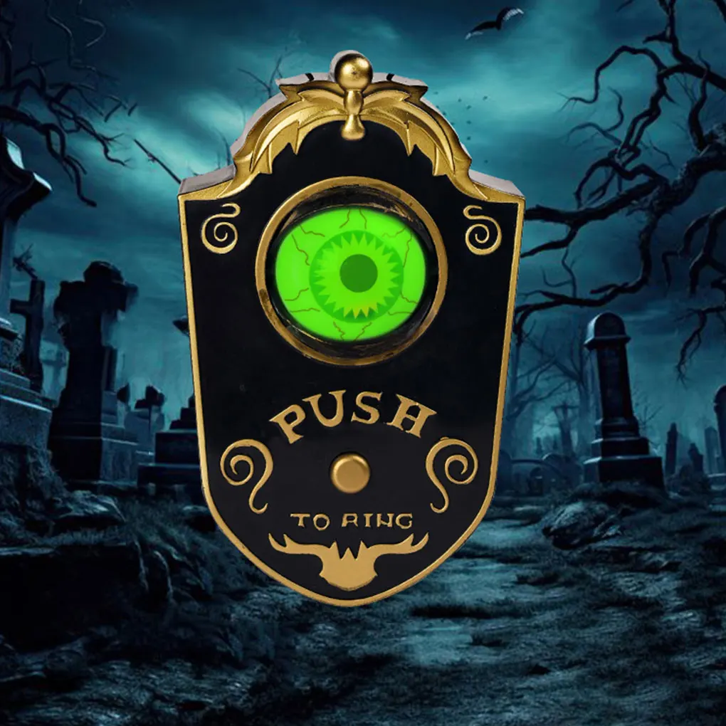 ABS Horror Halloween Doorbell Eye Scary Sound Rotation Horror Halloween Decorations Doorbell Scary