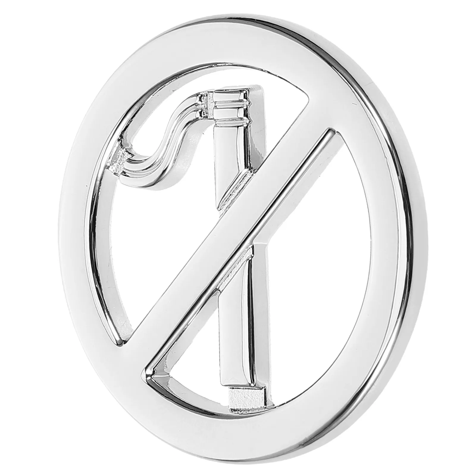 No Smoking Metal Sticker 3D Raised Surface Warning Decal for Automobiles Suvs Rvs No Smoking Signs for Vehicles Dashboard Metal