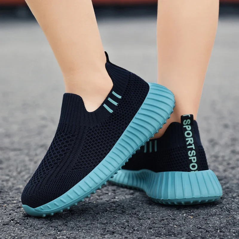 2024 New Breathable Knit Sports Shoes for Kids Ultra Soft Socks Sneakers Children Casual Slip On Shoe for Boys Girls Lightweight