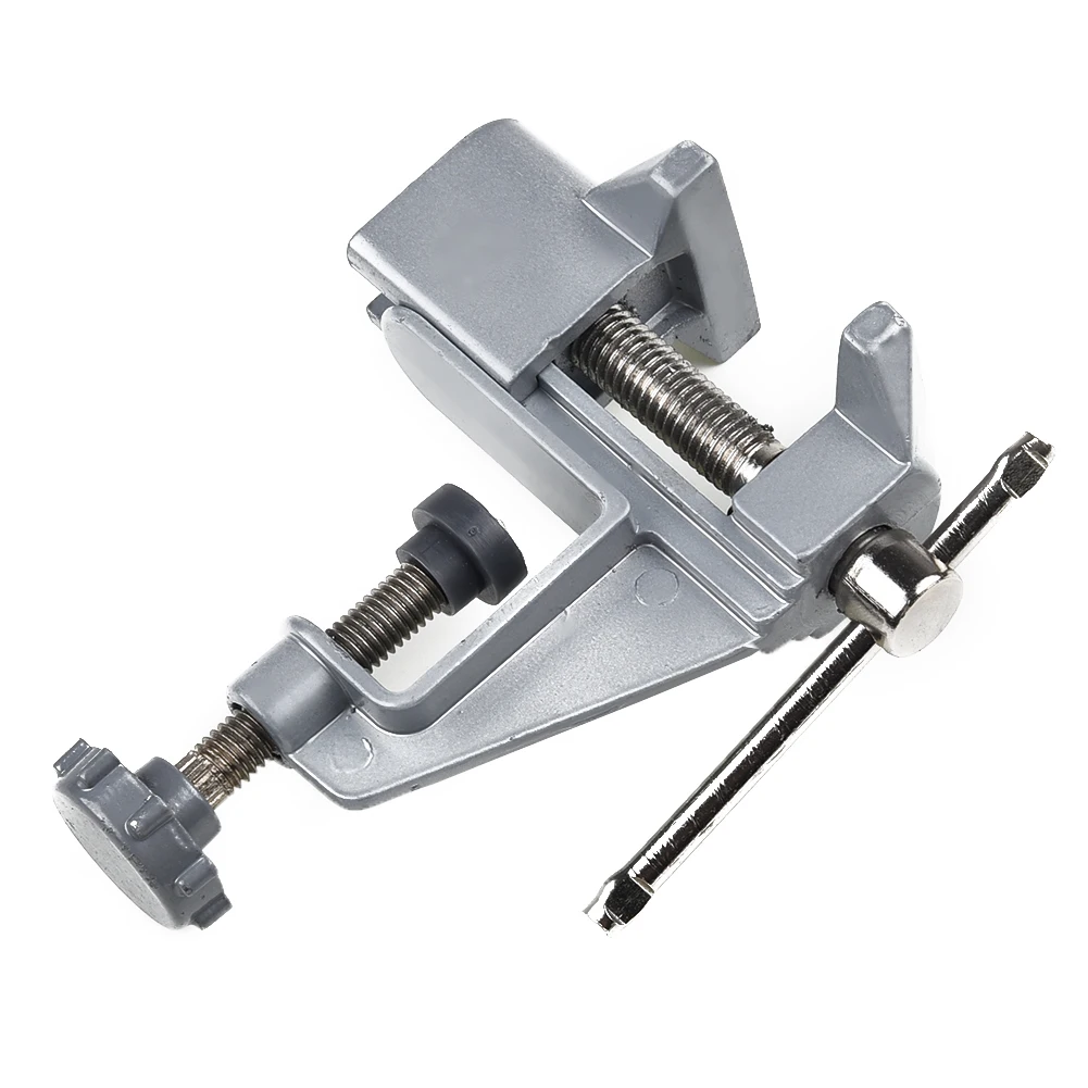 Craft Table Bench Vise Heavy Duty Holding Mini Swivel Tool 1pc Workshop Aluminum alloy Carpentry Clamp Jewelers Silver