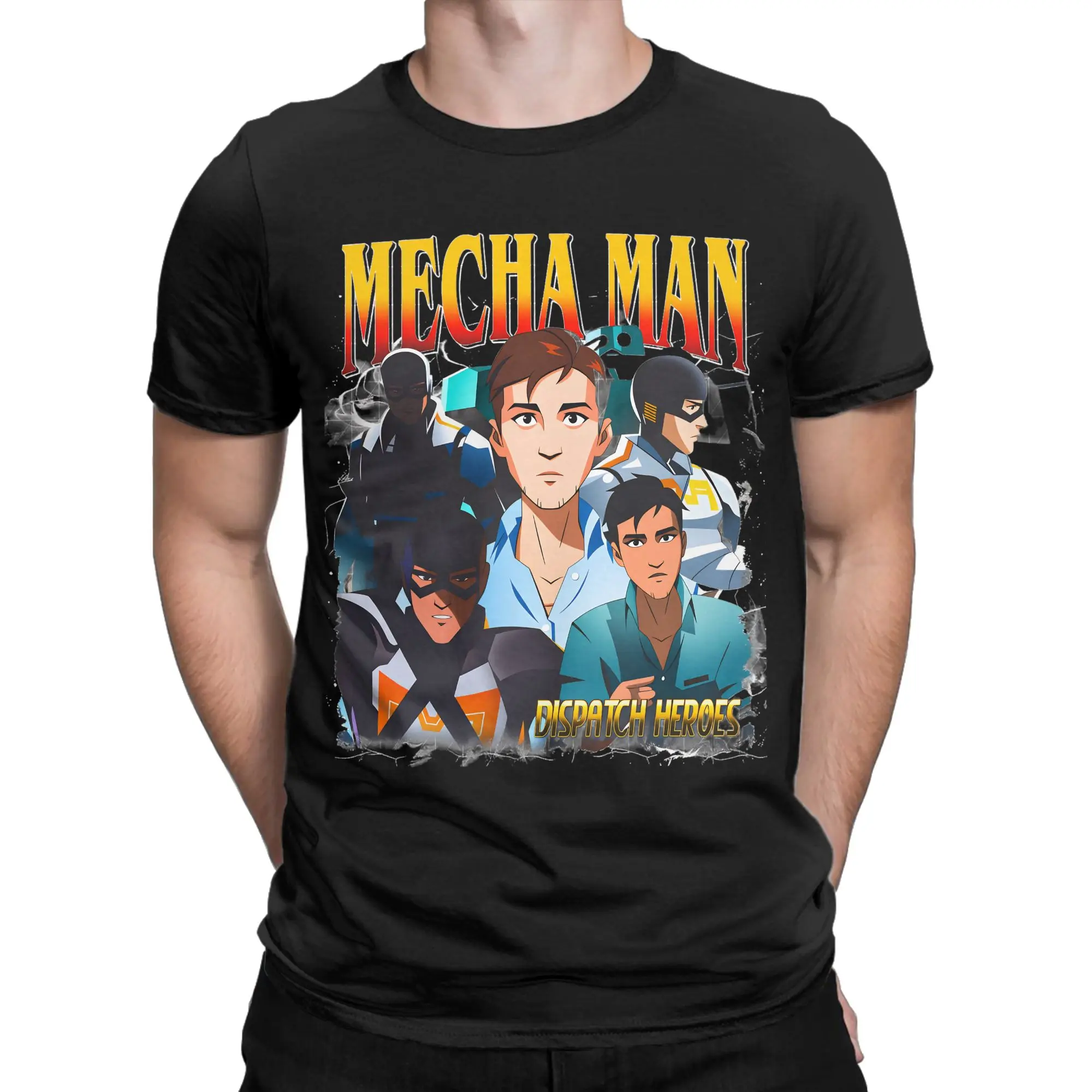 Limited Mecha Man Dispatch 90s Bootleg T Shirt Cool T Shirts Short Sleeve Vintage Tops Summer Cotton O-Neck 4XL 5XL 6XL Top Tees
