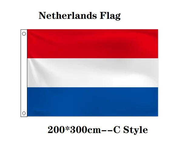 Anpassbare 200 x 300 cm große Niederlande-Flagge / 14 x 21 cm Hand-/Schnurbanner für drinnen und draußen, dekorative große Flagge – Detail 3