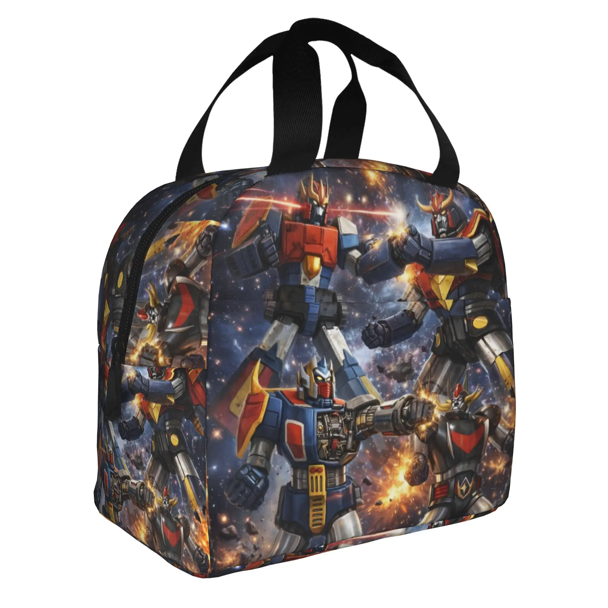 

Custom Animation Mazinger Z Resuable Lunch Boxes for Women Waterproof Thermal Cooler Food Insulated Lunch Bag Office Work