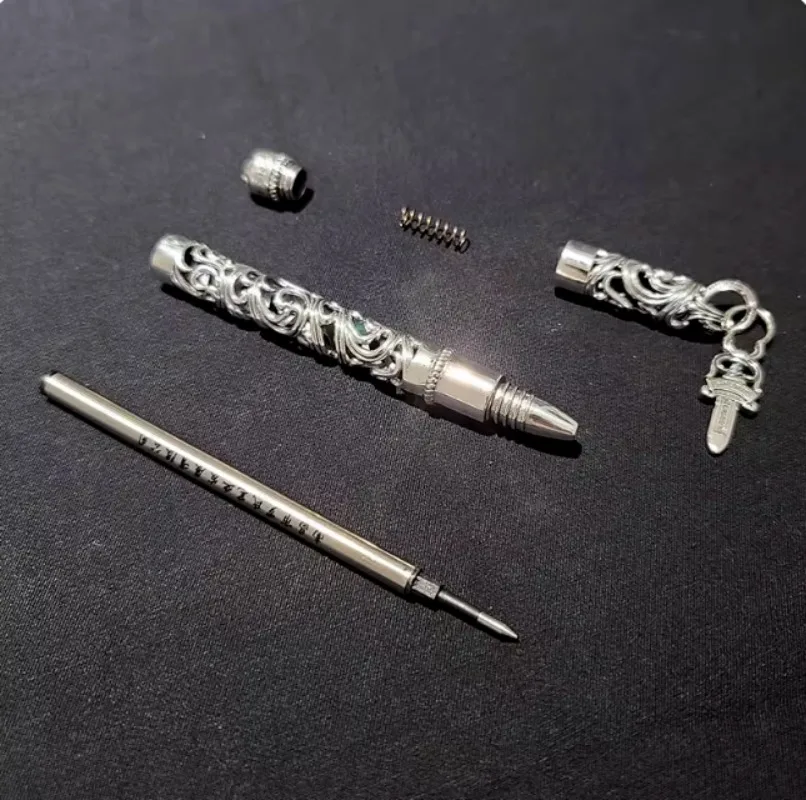 유럽풍 925 실버, 속이 빈 십자가 조각, 금속 사인펜, 볼펜, 선물용.