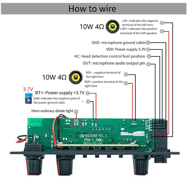 เครื่องขยายเสียง 2X10W บลูทูธ Mp3 ถอดรหัสคณะกรรมการรถเข็นเครื่องเล่นเสียงรถโมดูลบลูทูธเปลี่ยนชิ้นส่วนอุปกรณ์เสริม A