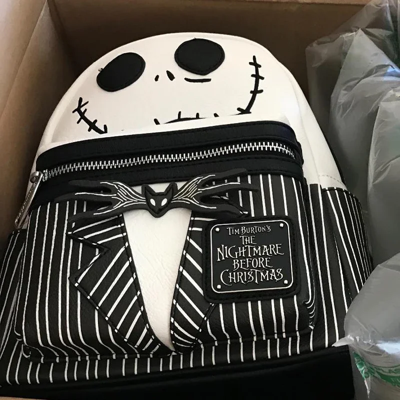 Disney-Mini mochila decorativa de Halloween para mujer, The Nightmare Before Christmas, Jack Skellington