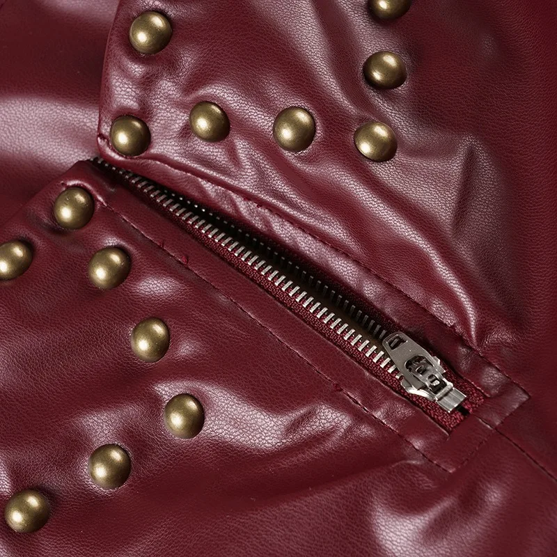 المسامير بولي Leather الجلود مضيئة السراويل النساء موضة مثير سستة منخفضة الخصر سليم التمهيد قطع بنطلون الخوخ الوركين كلوبوير قيعان غير رسمية #5