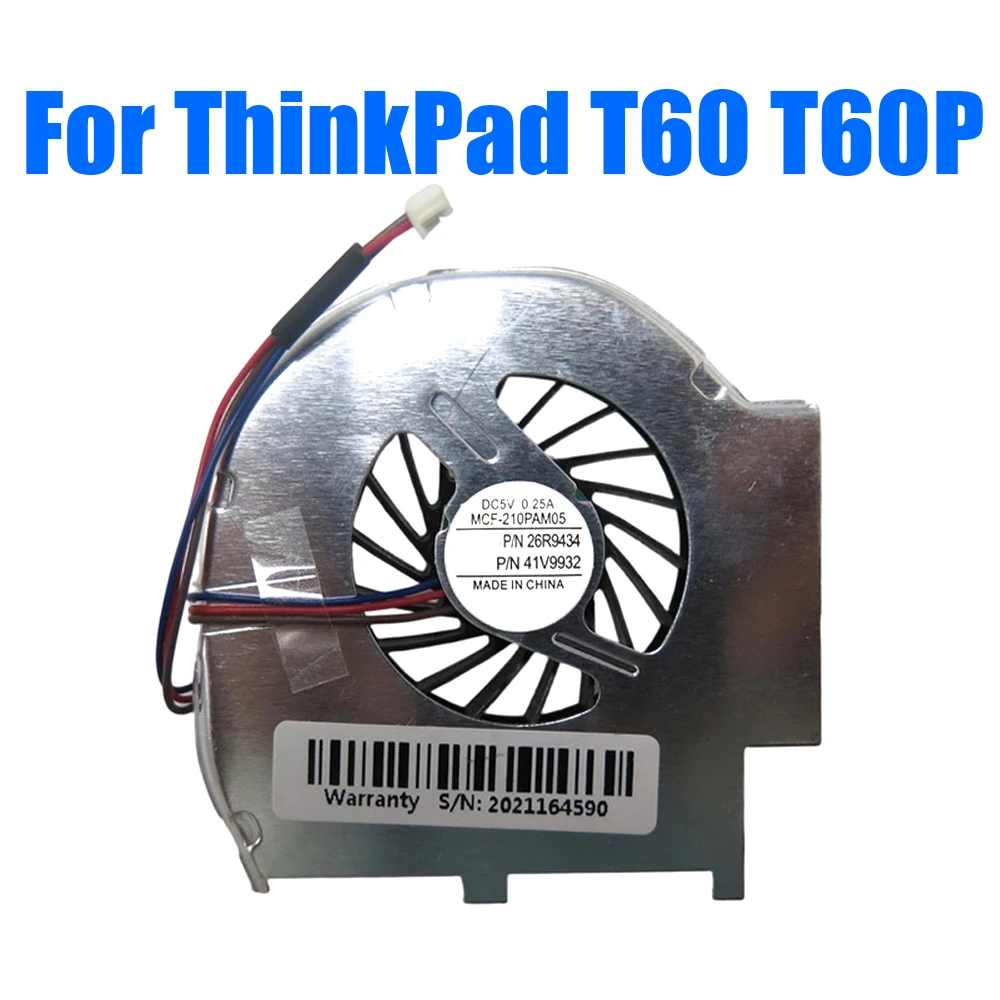 For Lenovo For ThinkPad T60 T60P MCF-210PAM05 Laptop CPU Fan