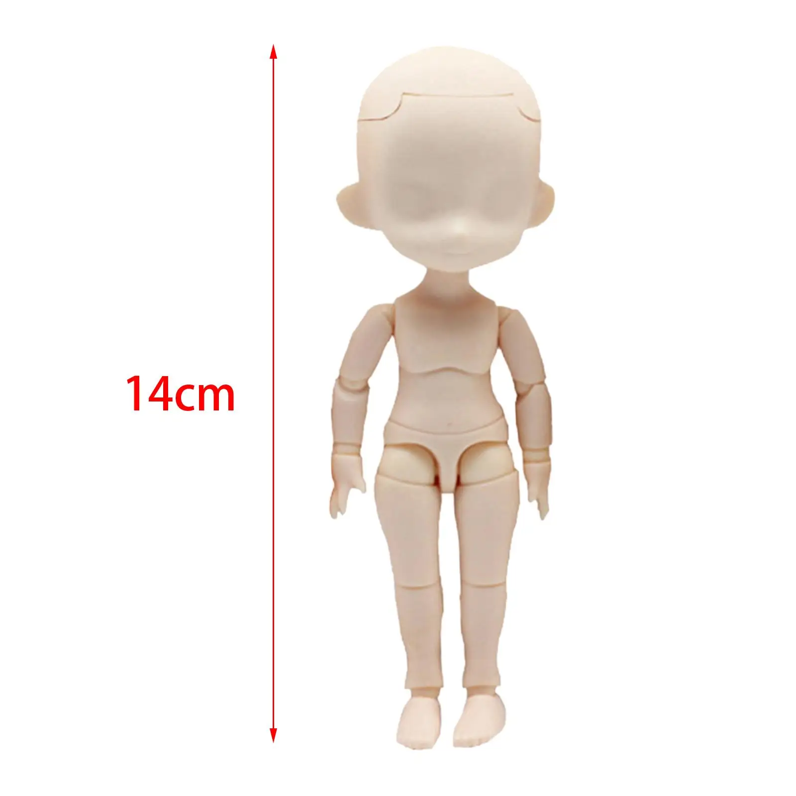 1:12 Flexible Joint Doll Body Doll Model PP Figure Rotatable Nude Doll DIY