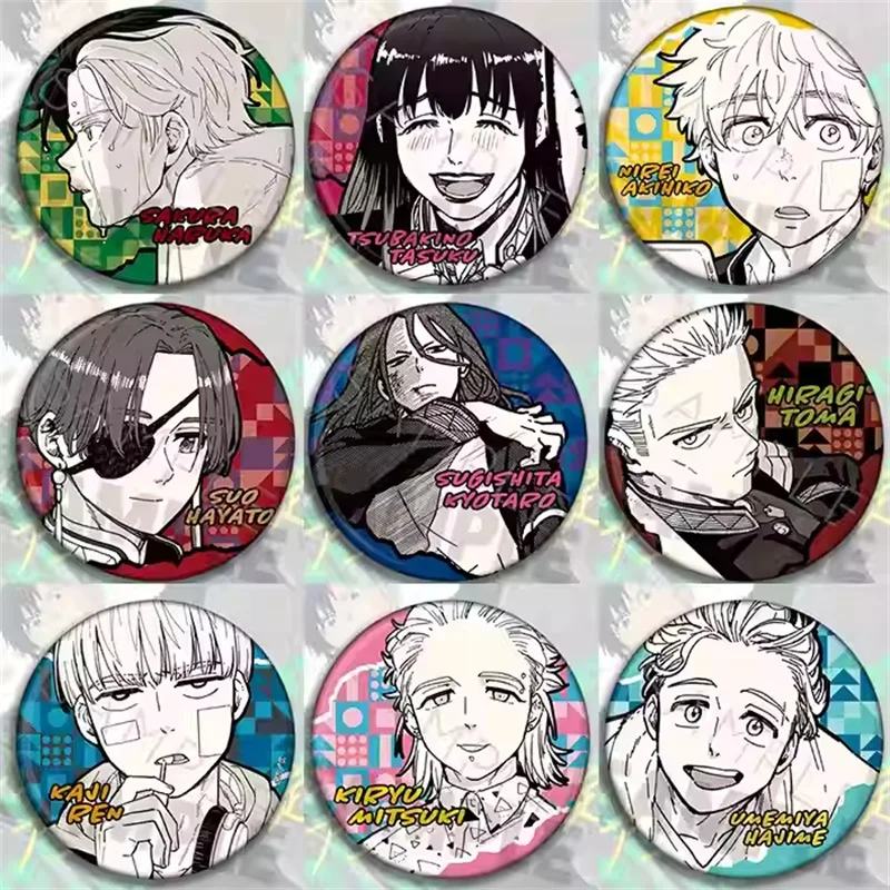 Anime WIND BREAKER Sakura Haruka Pins Nirei Akihiko Suo Hayato Badge Cosplay Cartoon Garniture Itabag Bedge Button Brooch DADGE