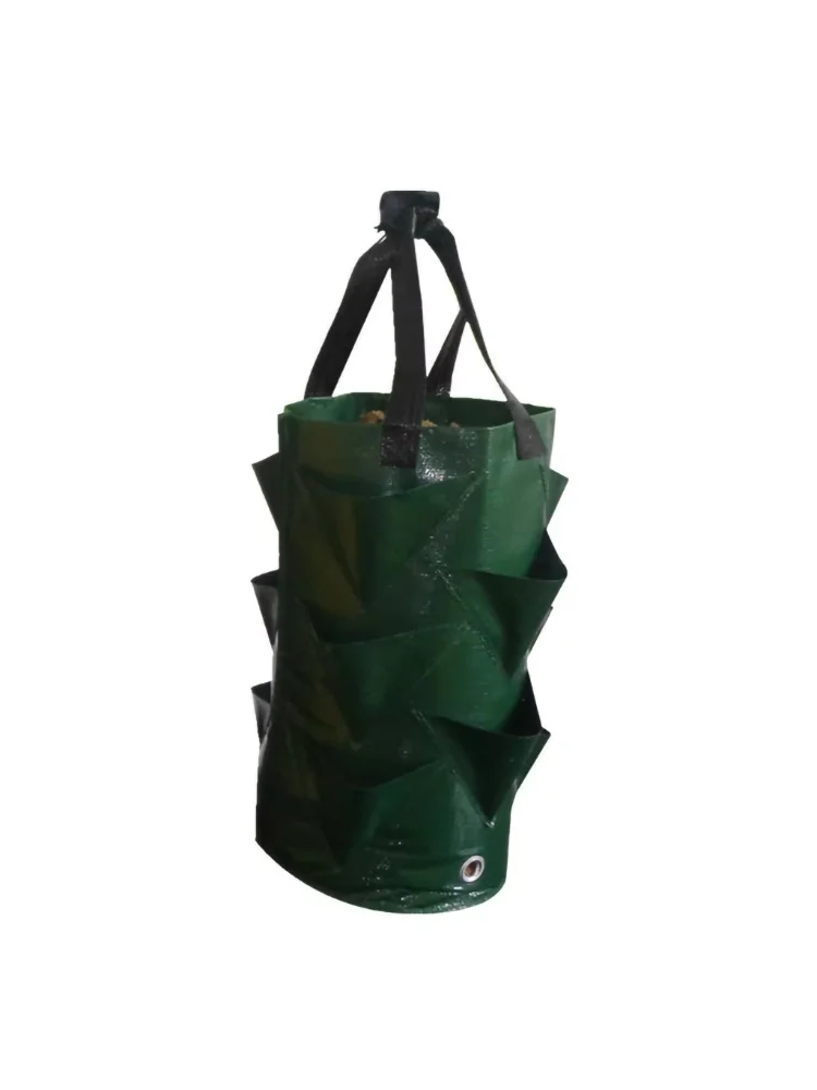 Reusable Planter Pot PE Growing Bags For Vegetable Flower Outdoor Planting Bag Hanging Strawberry Potato Flower Planter Bag
