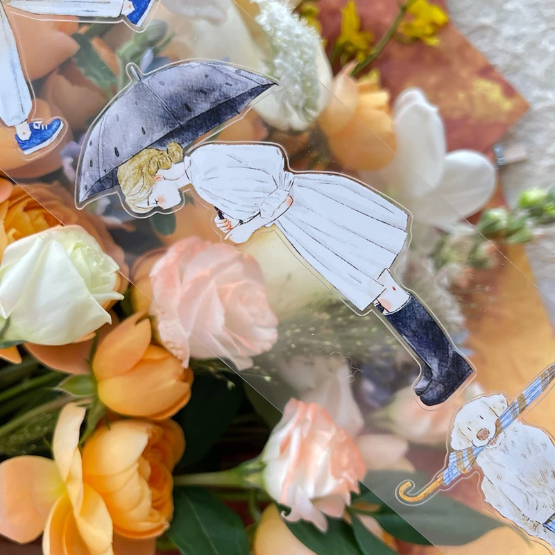 60mm-10m-vintage-girl-character-umbrella-landscape-pet-tape-creative-diy-journal-material-collage-scrapbooking-stationery