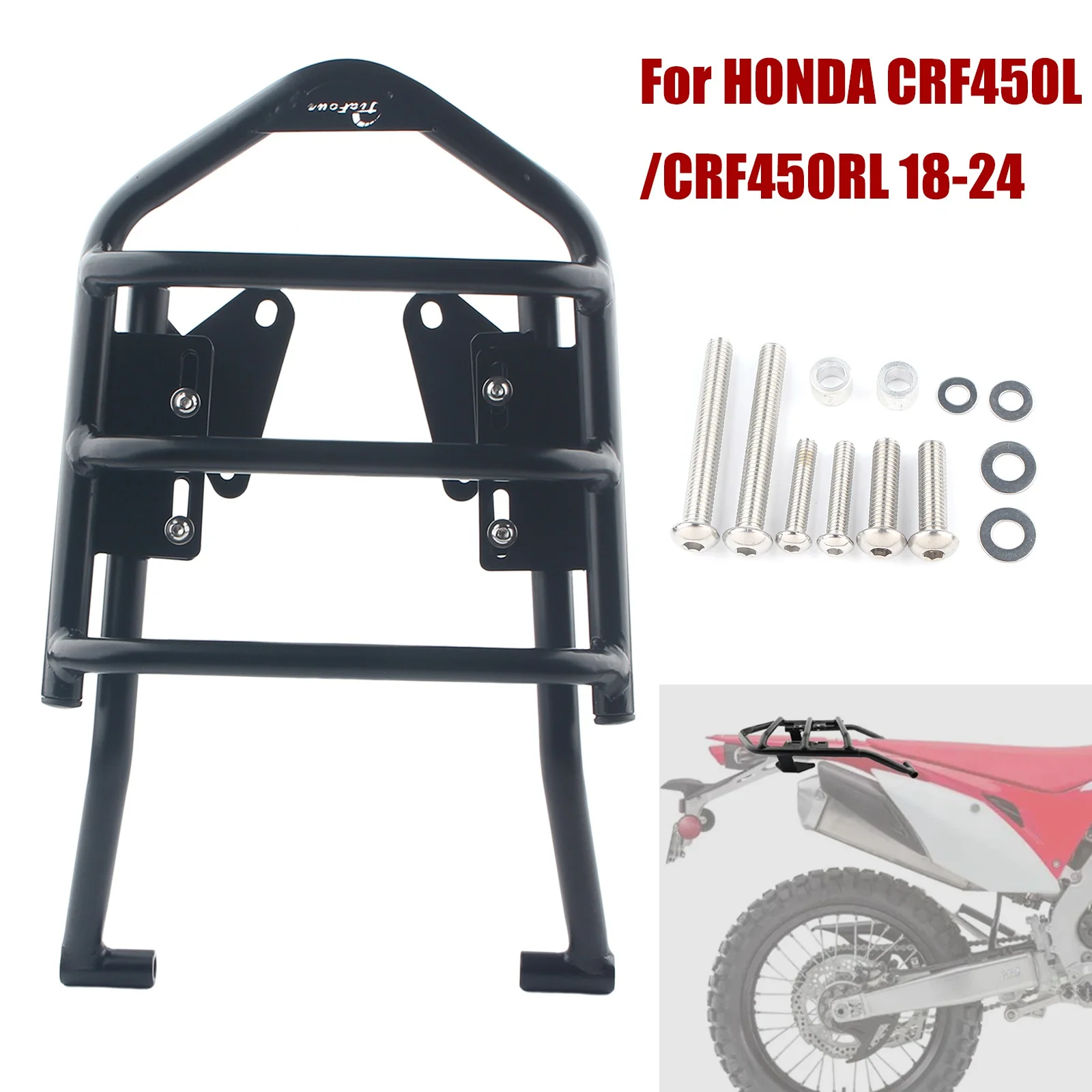 For HONDA CRF450L CRF450RL 2018-2024 Motorcycle Luggage Holder Cargo Shelf Mount Bracket Rear Rack