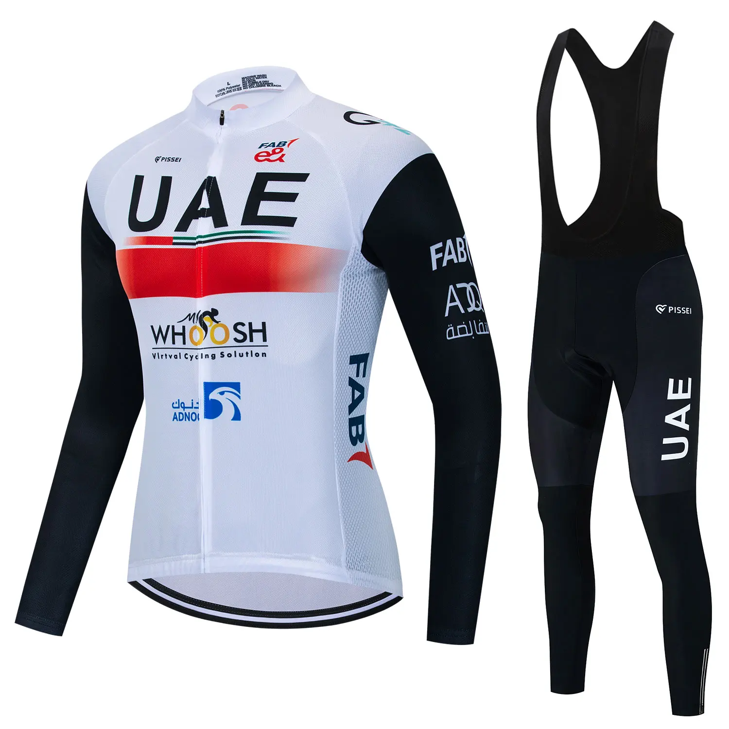 Men Uae Breathable Cycling Jersey Set Spring Autumn Long Sleeve Cycling Clothing Mountain Bike Bib Pants Ropa Ciclismo Maillot