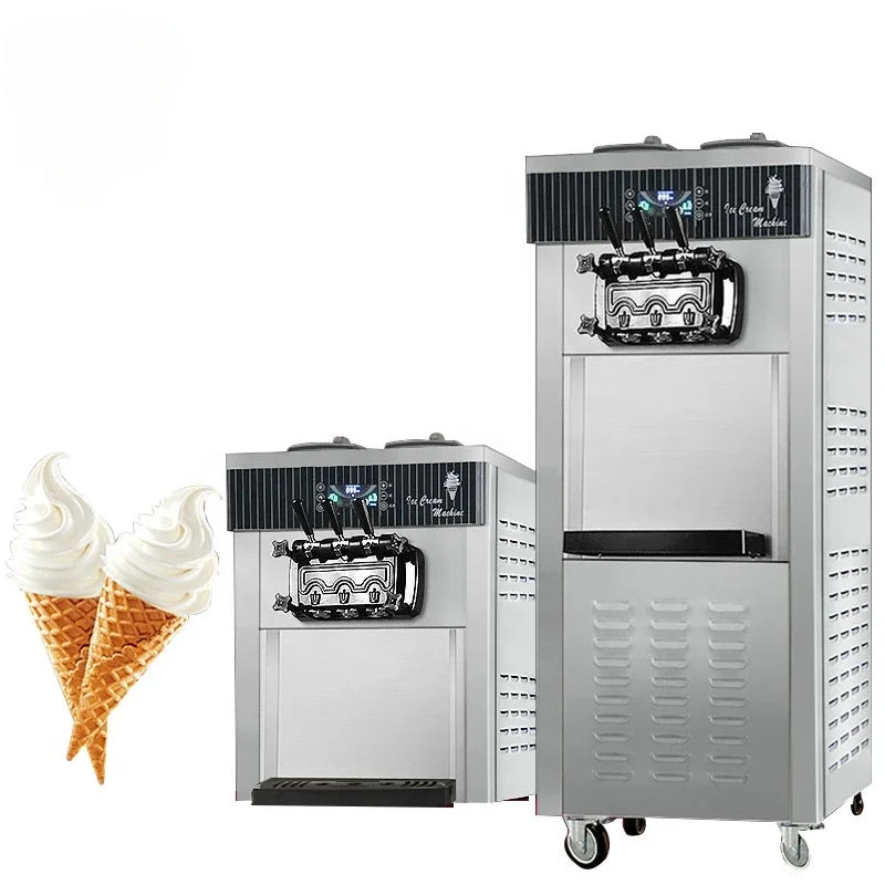 Commercial vertical automatic puree refrigerated ice cream machine