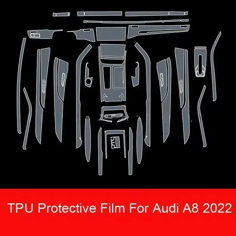 

TPU Protective Film For Audi A8 2022 Car Interior Center Console Gear Door Dashboard Navigation Screen Air anti-scratch film