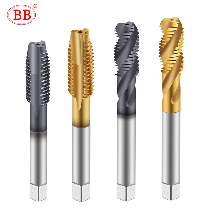 BB-Cobalt Machine Tap Threading HSS CO Tn, Flauta Reta Espiral, Formação CNC Fluteless, Dureza Revestida Ferramenta de Metal